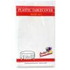 Party Dimension Tablecloth - 84" x 84" - Plastic Disposable White Round Tablecover for Weddings, Banquets, Parties : 12 Count view 1