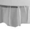 Party Dimension Tablecloth - 84" x 84" - Plastic Disposable Silver Round Tablecover for Weddings, Banquets, Parties : 12 Count view 3