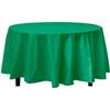 Party Dimension Tablecloth - 84" x 84" - Plastic Disposable Green Round Tablecover for Weddings, Banquets, Parties : 12 Count view 2
