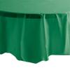 Party Dimension Tablecloth - 84" x 84" - Plastic Disposable Green Round Tablecover for Weddings, Banquets, Parties : 12 Count view 3