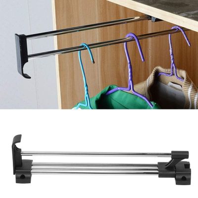 SOBS Heavy-Duty Extendable Pull Out Closet Rod, Sliding Wardrobe Closet Rod,Adjustable Clothing Organizer Holder, Extendable Wardrobe Rail Tube Rod, Closet Extender (Size : 35cm)
