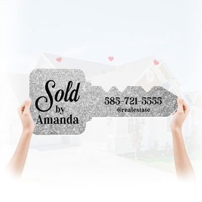 Realtor Key Photo Booth Props Real Estate Sign Marketing Sold Sign Custom Key Party Supplies Real Estate Agent Gifts Giant Car Key Prop, Key Cutout Signs, Large Car Key - Silver Sparkle Size M