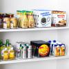 12 PACK Multiuse Clear Plastic Storage Bins for Organizing w/ Labels - Home, Kitchen, Bathroom, Office, Pantry Cabinet Shelf Organizer Bins - SOHO Collection, RV, Fridge Organization Containers view 4