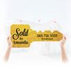 Realtor Key Photo Booth Props Real Estate Sign Marketing Sold Sign Custom Key Party Supplies Real Estate Agent Gifts Giant Car Key Prop, Key Cutout Signs, Large Car Key - Gold Sparkle Size M view 1