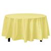 Party Dimension Tablecloth - 84" x 84" - Plastic Disposable Yellow Round Tablecover for Weddings, Banquets, Parties : 12 Count view 3