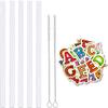 5 PCS Miracredo Replacement Straws for Hydro Flask Straw Lid Wide Mouth Bottle, Fit Takeya Wide Mouth, For Thermoflask, For Hydroflask 32 oz, Come with 2 Straw Cleaner Brushes view 1
