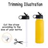 5 PCS Miracredo Replacement Straws for Hydro Flask Straw Lid Wide Mouth Bottle, Fit Takeya Wide Mouth, For Thermoflask, For Hydroflask 32 oz, Come with 2 Straw Cleaner Brushes view 4