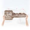 Realtor Key Photo Booth Props Real Estate Sign Marketing Sold Sign Custom Key Party Supplies Real Estate Agent Gifts Giant Car Key Prop, Key Cutout Signs, Large Car Key - Brown Wood Size M view 1
