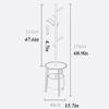 Coat Rack Freestanding Standing Coat Hanger Coat Tree Bedroom Bedside Vertical Hanger Floor Corner Stand with 6 Hooks Suitable Bag Scarf Key Hat Entry Way Home Furniture Coat Rack for Office Coat Tree view 2