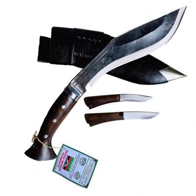 EGKH Genuine Military Full Tang Blade Rust Free Kukri Knife - 10 Blade Panawal Angkhola Village Farmer Kukri - Handmade Khukuri House in Nepal