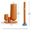 WYDNX Convenient Toilet Brush and HolderToilet Bowl WandDisposable Toilet Scrub Brush with Holder and 10 Wand Refills for Bathroom Cleaning House Use (Color : Orange) view 2