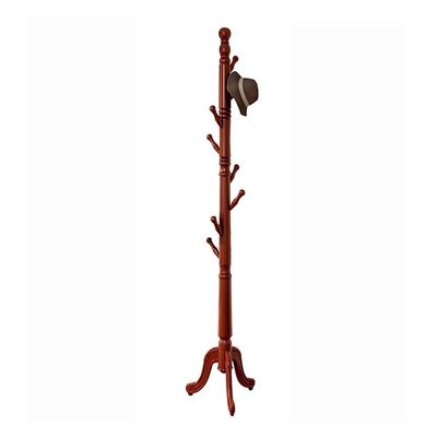 Coat Rack Freestanding Standing Coat Hanger Wood Coat Rack Vertical Coat Tree Coat Tree with 8 Hooks Easy To Assemble Hook Hanger Suitable for Living Room Bedroom Corner Coat Rack Coat Rack for Office