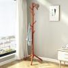 Coat Rack Freestanding Standing Coat Hanger Wood Coat Rack Vertical Coat Tree Coat Tree with 8 Hooks Easy To Assemble Hook Hanger Suitable for Living Room Bedroom Corner Coat Rack Coat Rack for Office view 3