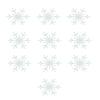 10 Mini Snowflake Iron On Transfer Shirt Decals (White Glitter) view 1