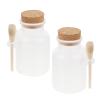 Healifty 2pcs Bath Salt Bottle Mask Powder Container Storage Holder Refillable Bottle Powder Storage Jar Mask Powder Bottle Cosmetics Separated Bottle Powder Holder Portable Bottle view 1