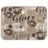 Brown Coffee Dish Drying Mat - 16 x 18 Inch Reversible Microfiber Kitchen Mat with High Absorbency view 1