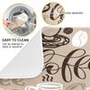 Brown Coffee Dish Drying Mat - 16 x 18 Inch Reversible Microfiber Kitchen Mat with High Absorbency view 2