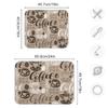 Brown Coffee Dish Drying Mat - 16 x 18 Inch Reversible Microfiber Kitchen Mat with High Absorbency view 4
