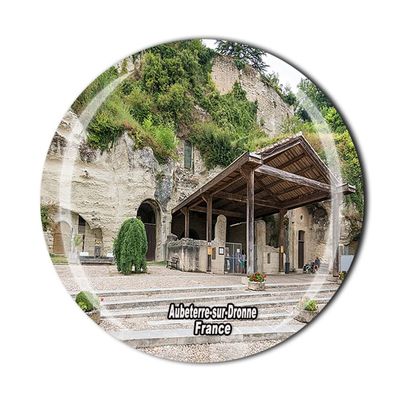Aubeterre-sur-Dronne France Fridge Magnet Crystal Tourist Souvenir Gift Collection Refrigerator Magnetic Sticker