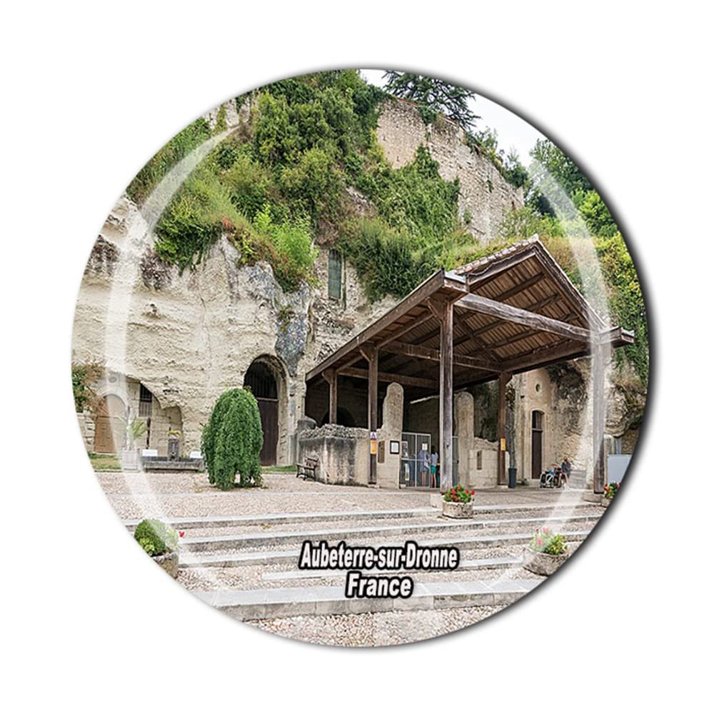 Aubeterre-sur-Dronne France Fridge Magnet Crystal Tourist Souvenir Gift Collection Refrigerator Magnetic Sticker