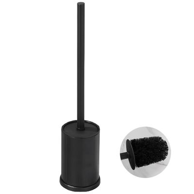 Toilet Bowl Brush Silicone Toilet Brush and HolderLong Handled Toilet Bowl Brush for Bathroom ToiletErgonomicElegantDurable Toilet Scrub Brush Remove Stains (Color : Black)