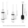 Toilet Bowl Brush Silicone Toilet Brush and HolderLong Handled Toilet Bowl Brush for Bathroom ToiletErgonomicElegantDurable Toilet Scrub Brush Remove Stains (Color : Black) view 2