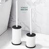 Toilet Bowl Brush Silicone Toilet Brush and HolderLong Handled Toilet Bowl Brush for Bathroom ToiletErgonomicElegantDurable Toilet Scrub Brush Remove Stains (Color : Black) view 3