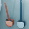 Toilet Bowl Brush Silicone Toilet Brush and HolderCreative Automatic Opening and Closing Toilet Bowl BrushLong Handled Toilet Scrub Brush Remove Stains (Color : Yellow) view 3