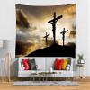 CORFOTO Fabric 70Wx47H Jesus Christ Tapestry Wall Hanging Crucifix Jesus Wall Tapestry Baptism Easter Trippy Meditation Wall Art for Living Room Decorations Bedroom College Dorm Decor view 2