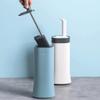 Toilet Bowl Brush Silicone Toilet Brush and Holder with Slim HolderHidden Toilet Bowl BrushFlat Flexible BristlesToilet Scrub BrushBlue Remove Stains (Color : 2 Pack-Blue) view 4