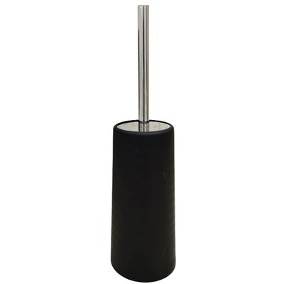 Toilet Bowl Brush Stainless Steel Toilet Brush and HolderToilet Bowl Brush for Bathroom Toilet-ErgonomicDecorativeDurable Toilet Scrub Brush Remove Stains (Color : Black)