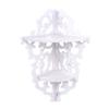 2 Tier Wall-Mounted Corner Shelf, Carved Home Bathroom Corner Shower Storage Shelf White Corner Display Rack view 1