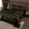 American Flag Camo Bedspread Quilted Queen,Military Bedding Hunting Rustic Trees Leaves Camouflage Coverlet Set For Boys Teens Kids Man Bedroom Nature Conifer Oak Branches Quilt Set 2 Pillow Cases view 1