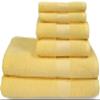 MAURA Premium Bath Towel Set 100% Cotton. 6 Piece Ultra Absorbent Quick Dry Soft Terry Bath Towels for Bathroom, Hotel and Spa Quality, Yellow view 1