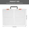 VICASKY 1 set Transparent Photo Storage Box Craft Keeper with Handle Inner Cases Photo Container Box Organizer for Stickers Stamps view 2