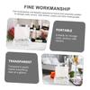 VICASKY 1 set Transparent Photo Storage Box Craft Keeper with Handle Inner Cases Photo Container Box Organizer for Stickers Stamps view 3
