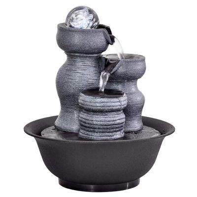 UYVI Tabletop Fountain Tabletop Fountain Resin Circulating Water Desktop Fountain Feng Shui Water Fountain Creative Decoration 9.45 Inches Exquisite Decoration