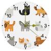 Cartoon Cats Set Wall Clock Quite Non-Ticking Quartz Silent - 10 Inch Decorative Round Acrylic Wall Clock Easy to Read for Home Office School view 1