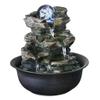 UYVI Tabletop Fountain Tabletop Fountain Resin 4-Layer Desktop Fountain Stacked Rock Indoor Water Fall Home Decor 8.27 Inches Exquisite Decoration view 1
