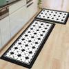 Artnice Kitchen Mat 2 PCS, Black White Plaid Cushioned Anti-Fatigue Kitchen Rug, Waterproof Non-Slip Kitchen Mats and Rugs, Heavy Duty Ergonomic Comfort Rug for Kitchen, Floor, Office, Sink view 1