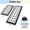 Artnice Kitchen Mat 2 PCS, Black White Plaid Cushioned Anti-Fatigue Kitchen Rug, Waterproof Non-Slip Kitchen Mats and Rugs, Heavy Duty Ergonomic Comfort Rug for Kitchen, Floor, Office, Sink view 2