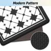 Artnice Kitchen Mat 2 PCS, Black White Plaid Cushioned Anti-Fatigue Kitchen Rug, Waterproof Non-Slip Kitchen Mats and Rugs, Heavy Duty Ergonomic Comfort Rug for Kitchen, Floor, Office, Sink view 4