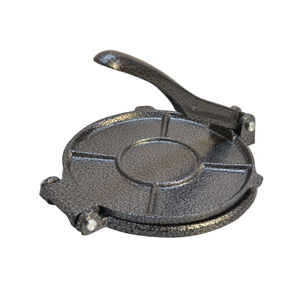 8" Cast Iron Tortilla Press Corn or Flour Tortilla Maker, Pataconera, Roti Dough