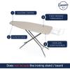 Encasa XO Ironing Board Cover and Pad 54"x18" - 4mm Felt X-Large Iron Board Cover with Padding - Heat Resistant, Stain-Safe Dye, Non Slip Elastic Bungee Cord Tightening Iron Table Cover White view 3