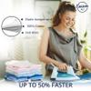 Encasa XO Ironing Board Cover and Pad 54"x18" - 4mm Felt X-Large Iron Board Cover with Padding - Heat Resistant, Stain-Safe Dye, Non Slip Elastic Bungee Cord Tightening Iron Table Cover White view 4