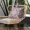 HomeRoots Maroon Green Broadcloth Mauve Blue Cloverleaf Indoor Outdoor Throw Pillow view 3