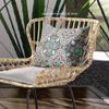 HomeRoots Green Muted Orange Broadcloth Green Orange Cloverleaf Indoor Outdoor Throw Pillow view 3
