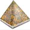 2.7" 305g Ajooba Fruit Jasper Pyramid Polished Natural Azubalite Conglomerate Gemstone Crystal Mineral Specimen - India + One Polished Clear Quartz Cabochon view 1
