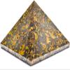 2.7" 305g Ajooba Fruit Jasper Pyramid Polished Natural Azubalite Conglomerate Gemstone Crystal Mineral Specimen - India + One Polished Clear Quartz Cabochon view 3