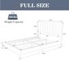 Allewie Full Bed Frame/Velvet Upholstered Bed Frame with Vertical Channel Tufted Headboard/Strong Wooden Slats/Platform Bed Frame/Mattress Foundation/Box Spring Optional/Easy Assembly/Black view 2